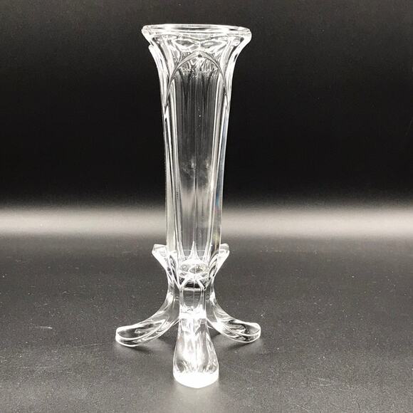 Vintage Cristal D’Arques Bandol Pattern Tri Foot Lead Crystal Bud Vase France - Picture 1 of 7